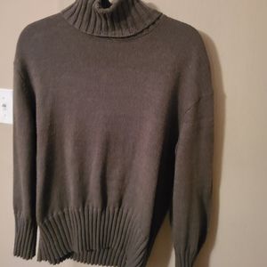Drop shoulder tunic style turtle neck